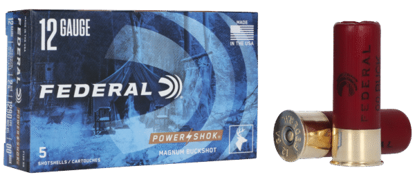 Federal F13000 Power-Shok Magnum 12Gauge 2.75" 12Pellets 1 7/16oz 00BuckShot 5 Per Box/50 Case