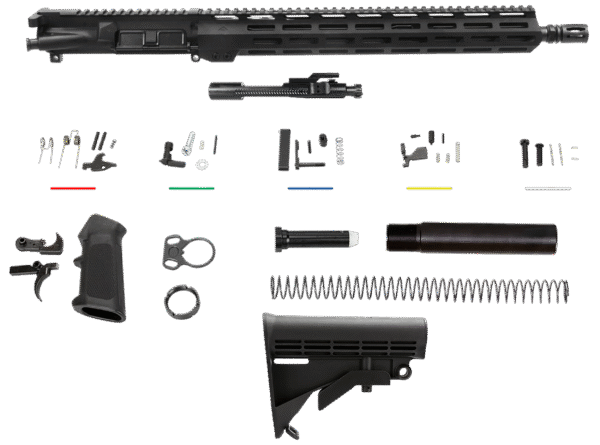 Aim Sports AR5CUB5 Complete Build Kit 5.56x45mm NATO 16" Aluminum Black Hard Coat Anodized Receiver for AR-15