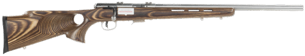 Savage Arms 94725 93 BTVS 22 WMR Caliber with 5+1 Capacity, 21" Barrel, Satin Stainless Metal Finish, Fixed Thumbhole Natural Brown Laminate Stock & AccuTrigger Right Hand (Full Size)