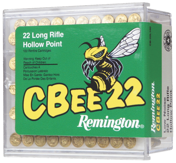 Remington Ammunition 21119 Cbee Rimfire 22LR 33gr Hollow Point 100 Per Box/50 Case