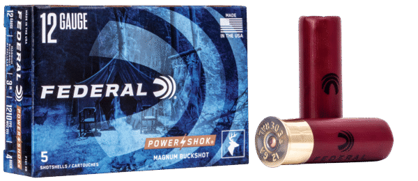 Federal F1314B Power-Shok Magnum 12Gauge 3" 41Pellets 1 15/16oz 4BuckShot 5 Per Box/50 Case