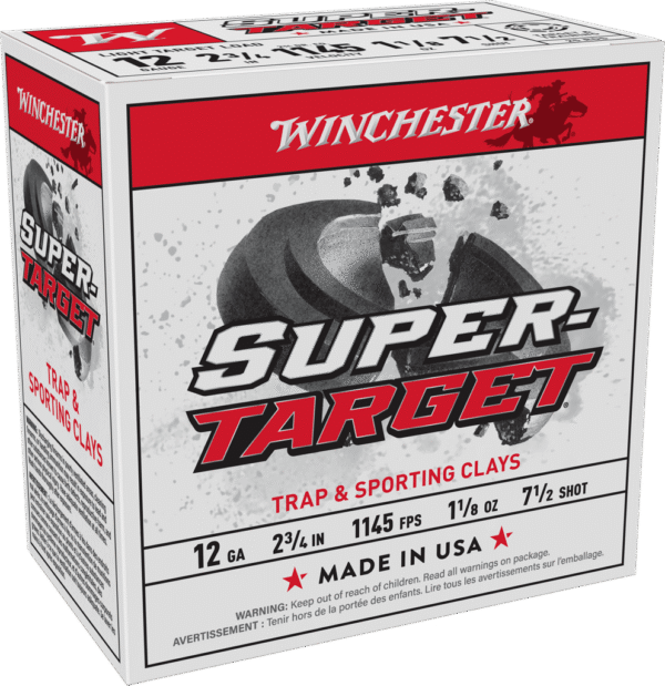 Winchester Ammo TRGT127 Super-Target Light Target 12Gauge 2.75" 1 1/8oz 7.5Shot 25 Per Box/10 Case