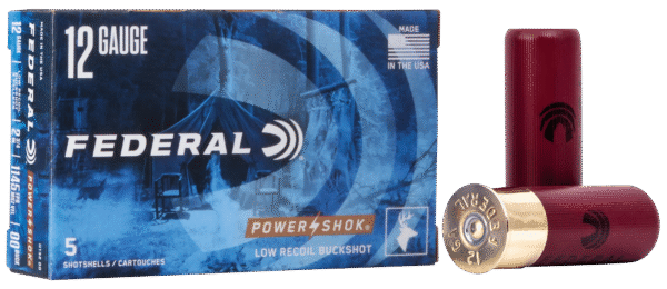 Federal H13200 Power-Shok Low Recoil 12Gauge 2.75" 9Pellets 1 3/16oz 00BuckShot 5 Per Box/50 Case