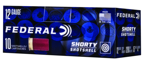 Federal SH1294B Shorty  12Gauge 1.75" 15/16oz 4BuckShot 15Pellets 10 Per Box/10 Case