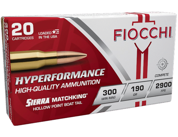 Fiocchi 300WMMKE Hyperformance Compete 300Win Mag 190gr Sierra MatchKing BTHP 20 Per Box/10 Case