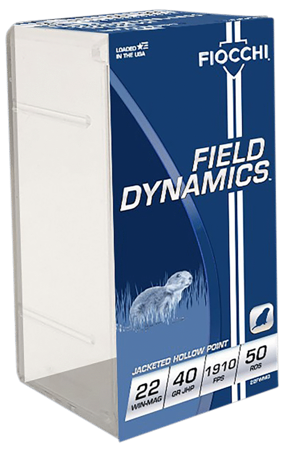 Fiocchi 22FWMB Field Dynamics Performance 22WMR 40gr Jacket Hollow Point 50 Per Box/40 Case