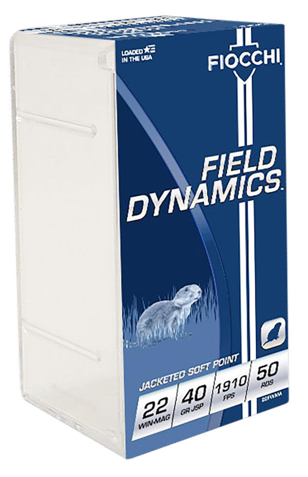 Fiocchi 22FWMA Field Dynamics Performance 22WMR 40gr Jacketed Soft Point 50 Per Box/40 Case