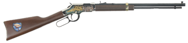 Henry H004TT Golden Boy Trucker's Tribute 22 Short, 22 Long or 22 LR Caliber with 16 LR/21 Short Capacity, 20" Blued Barrel, Nickel-Plated Metal Finish & American Walnut Stock Right Hand (Full Size)