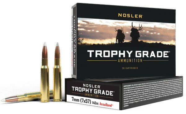Nosler 47118 Trophy Grade 7x57mmMauser 140gr Nosler AccuBond 20 Per Box/10 Case