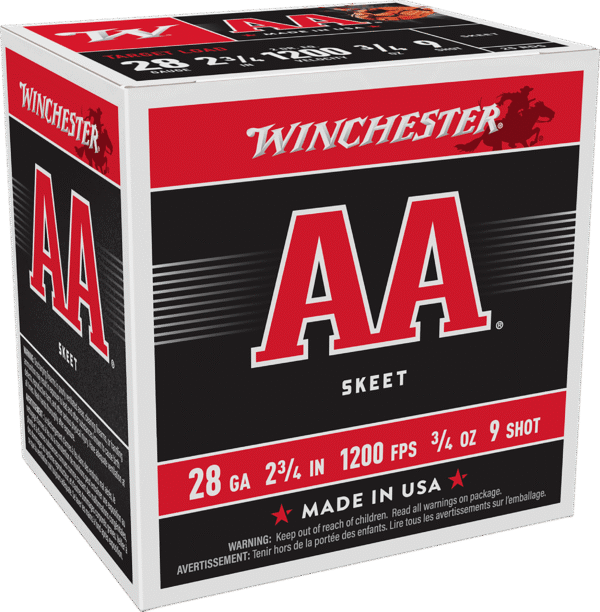 Winchester Ammo AA289 AA 28Gauge 2.75" 3/4oz 9Shot 25 Per Box/10 Case