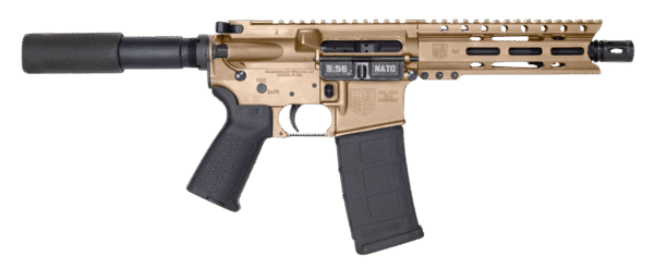 Diamondback DB1912K061 DB15 AR Pistol Carbine Length 5.56x45mm NATO 30+1 7" Heavy Barrel w/A2 Flash Hider, 6" M-Lok Handguard, Flat Dark Earth Buffer Tube Foam Pad Stock, Magpul MOE Grip