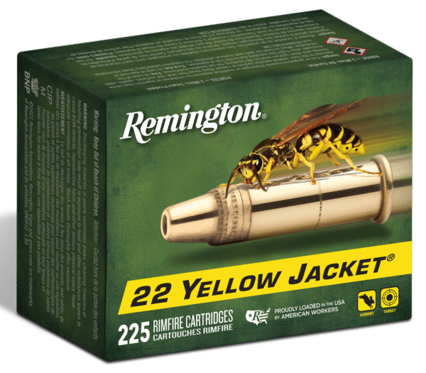 Remington Ammunition 21233 Yellow Jacket Rimfire 22LR 33gr Truncated Cone Hollow Point 225 Per Box/10 Case