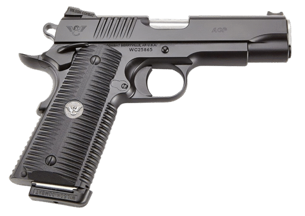 Wilson Combat ACPFS9A ACP Full-Size SAO 9mm Luger 5" 10+1 Black Armor-Tuff Carbon Steel Frame/Slide Black G10 Eagle Claw Grips Ambi Thumb Safety