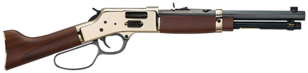 Henry H006GMML Mare's Leg Side Gate 357 Mag/38 Special 5+1 12.90" Blued Octagon Barrel, Polished Hardened Brass Rec, American Walnut Furniture, Large Loop Lever, Adj. Sight
