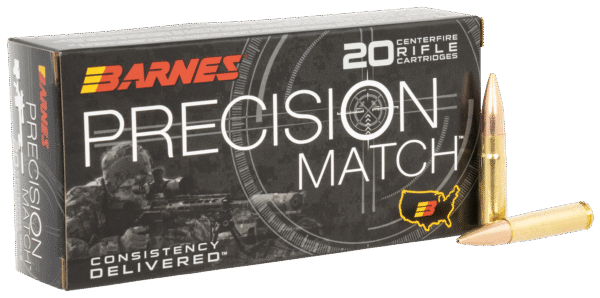 Barnes Bullets 32134 Precision Match  300Blackout 220gr Match Burner OTM BT 20 Per Box/10 Case