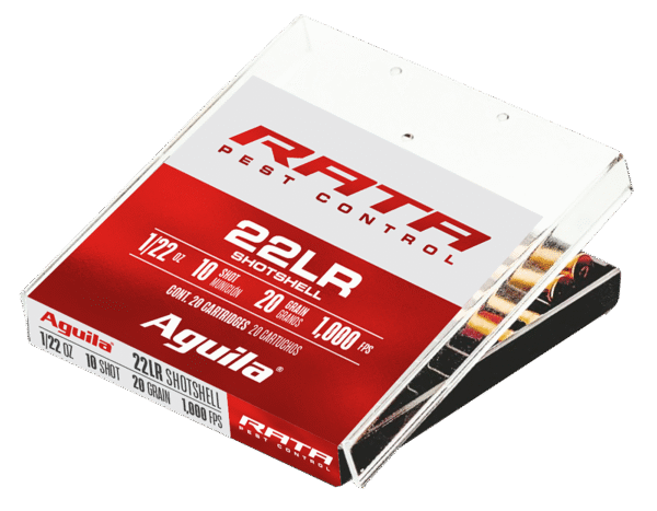Aguila 1B222600 Rata Pest Control 22LR 20gr Standard Velocity Solid Point 20 Per Box/50 Case