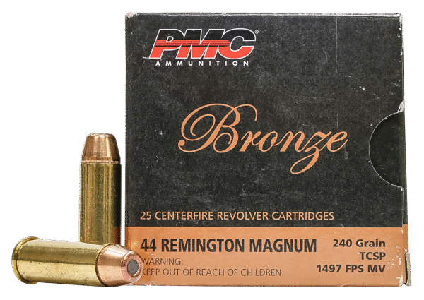 PMC 44D Bronze  44RemMag 240gr Truncated Cone Soft Point 25 Per Box/20 Case