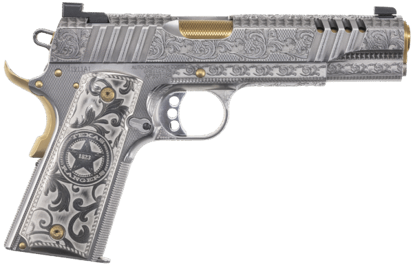 Auto-Ordnance 1911TCAC17 Texas Ranger Special Edition 45 ACP 7+1 5" Gold Plated PVD