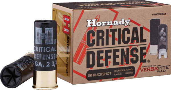 Hornady 86240 Critical Defense  12 Gauge 2.75" 00 Buck Shot 10 Per Box/ 10 Case