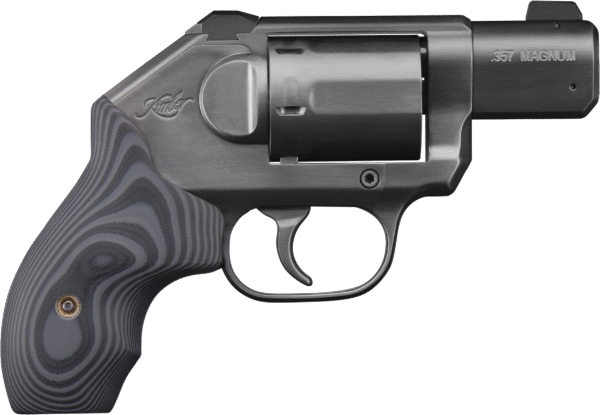 Kimber Mfg, Inc 3400012CA K6S DC *CA Compliant DAO 357 Mag 6 Shot 2" Brushed Black DLC Stainless Steel Barrel & Cylinder, Black DLC Brushed Stainless Steel Frame, G10 Grip, Concealed Hammer