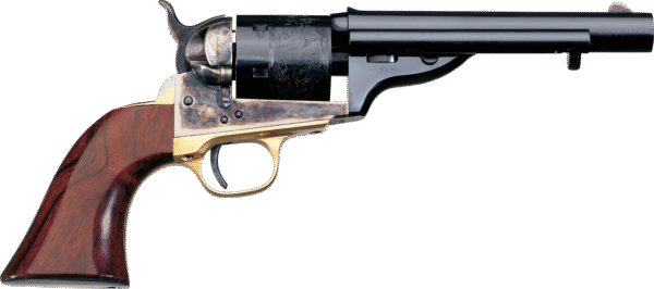 Taylors & Company 550721 1851 Open-Top 45 Colt (LC) Caliber with 5.50" Blued Finish Barrel, 6rd Capacity Blued Finish Cylinder, Color Case Hardened Finish Steel Frame & Walnut Navy Size Grip