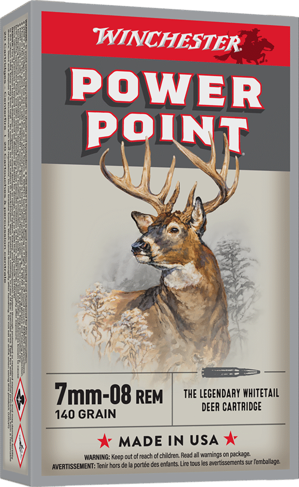 Winchester Ammo X708 Power-Point  7mm-08Rem 140gr 20 Per Box/10 Case