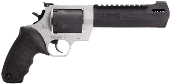 Taurus 2460065RH Raging Hunter 460 S&W Mag 5rd 6.75" Matte Black Oxide Barrel & Cylinder Matte Stainless Steel Frame Black Rubber with Integrated Cushion Insert Grip
