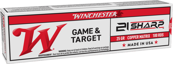 Winchester Ammo S21SLF USA  21Sharp 25gr Copper Matrix 100 Per Box/20 Case