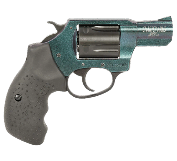 Charter Arms 25387 Undercover Chameleon 38 Special 5rd 2" Barrel, Overall Hi-Polished Iridescent Cerakote Finish, Standard Hammer, Finger Grooved Black Rubber Grip