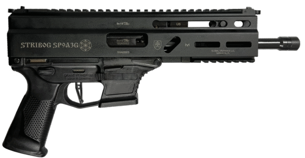 Grand Power 8588005808545 SP9A3G Stribog 9mm Luger 30+1 8" Black Threaded Barrel, M-LOK Handguard, Black Aluminum Picatinny Rail Receiver, Black Polymer Grip, Thread Protector