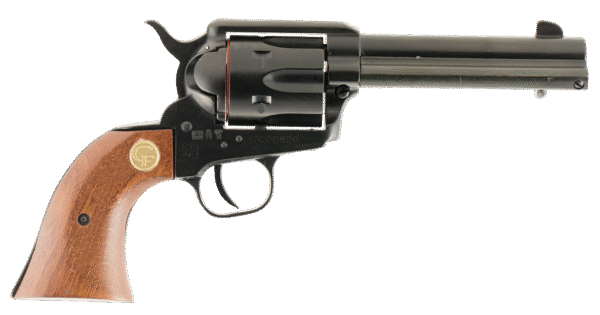 Chiappa Firearms 340053 SAA 1873 Medium Frame 22 LR 6 Shot, 4.75" Blued Steel Barrel, Blued Steel Frame, Blued Cylinder, Wood Grip, Exposed Hammer