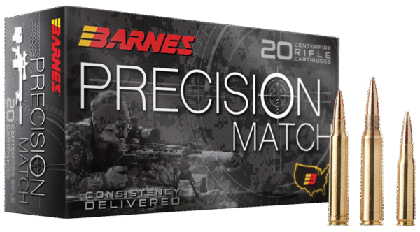 Barnes Bullets 30819 Precision Match  6.5PRC 145gr Open Tip Match Boat Tail 20 Per Box/10 Case