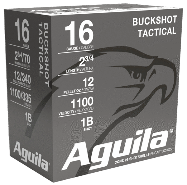 Aguila 1C1601BA Buckshot High Velocity 16Gauge 2.75" 1 1/8oz 1Buck Shot 25 Per Box/10 Case
