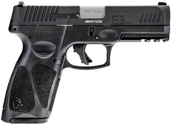 Taurus 1G3B94117 G3 9mm Luger 17+1 4" Barrel, Black Finish Picatinny Rail Frame, Serrated Matte Black Tenifer Steel Slide, Polymer Grip Includes 2 Mags