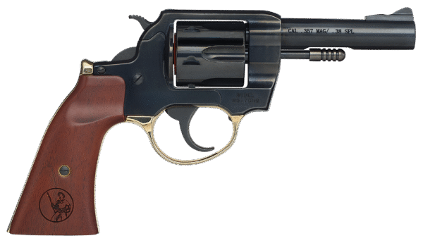 Henry H017GDM Gunfighter  357 Mag/38 Special 6rd 4" Blued Steel Barrel, Blued Cylinder, Blued Polished Steel Frame, Walnut Gunfighter Grip Transfer Bar Safety