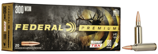 Federal P300WSMF Premium 300WSM 180gr Barnes TSX 20 Per Box/10 Case