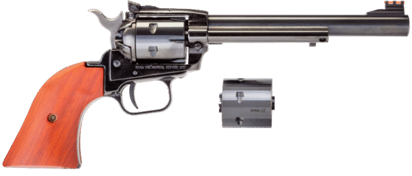 Heritage Mfg RR22MB6AS Rough Rider 22 LR 22 WMR 6 Shot 6.50" Black Barrel, Cylinder & Frame, Cocobolo Grips