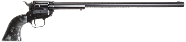 Heritage Mfg RR22B16BLKPRL Rough Rider 22 LR 6 Shot, 16" Black Oxide Steel Barrel, Black Oxide Zinc Alloy Frame, Black Oxide Cylinder, Black Pearl Grip, Manual Safety