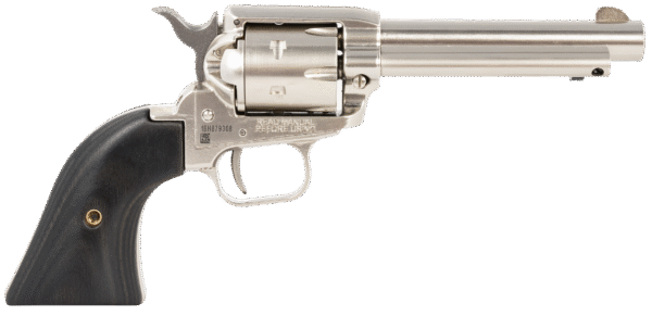 Heritage Mfg RR22NI4BW Rough Rider 22 LR 6 Shot, 4.75" Black Nitride Steel Barrel, Black Nitride Zinc Alloy Frame, Black Cylinder, Black Laminate Grip, Manual Safety, Exposed Hammer