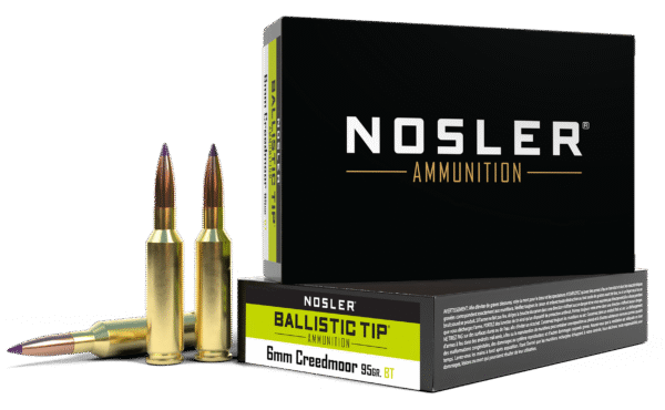 Nosler 40052 Ballistic Tip  6mmCreedmoor 95gr Spitzer Ballistic Tip 20 Per Box/10 Case