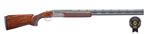 Rizzini USA 670112 Venus Ladies Sporter Compact 12 Gauge Break Open 2.75" 2rd 30" Gloss Blued Vent Rib Barrel, Coin Anodized Silver Engraved Steel Receiver, Fixed w/Pistol Grip Turkish Walnut  Stock