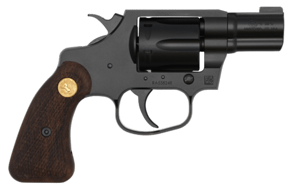 Colt Mfg COBRAMB2WBB Night Cobra 38 Special +P 6 Shot 2" Matte Black Ion Bond Steel Barrel, Cylinder & Frame, Wood Grip