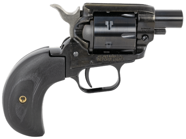Heritage Mfg BK22B1BHBD Barkeep Boot 22 LR 6 Shot, 1.68" Black Steel Barrel, Black Oxide Zinc Alloy Frame, Black Cylinder Black Wood Grip, Hammer/Thumb Safety, Exposed Hammer