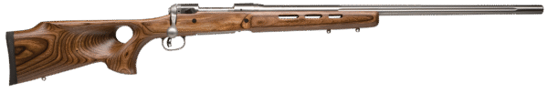 Savage Arms 18518 12 BTCSS 22-250 Rem Caliber with 4+1 Capacity, 26" Barrel, Matte Stainless Metal Finish & Satin Brown Fixed Thumbhole Stock Right Hand (Full Size) Includes Detachable Box Magazine