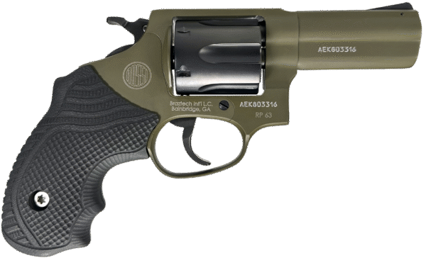 Rossi 2RP631FLOK RP63 Small Frame 357 Mag/38 Special +P 6rd 3" Sniper Green Cerakote Stainless Steel Barrel, Satin Stainless Cylinder, Sniper Green Cerakote Stainless Steel Frame, Black LOK Grip