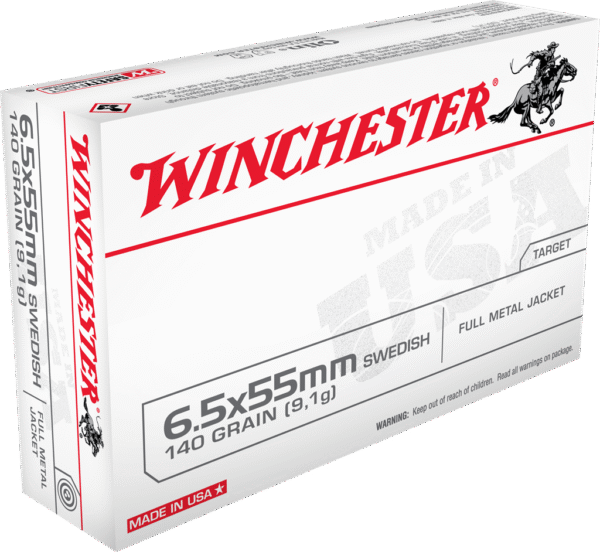 Winchester Ammo USA6555 USA Target 6.5x55Swedish 140gr Full Metal Jacket 20 Per Box/10 Case