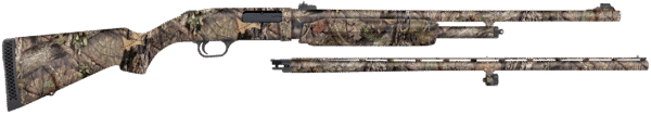 Mossberg 54183 500 Field/Deer 20 Gauge 5+1 3" 26" Vent Rib/24" Slugster Barrels, Overall Mossy Oak Break-Up Country, Synthetic Stock, Includes Accu-Set Chokes