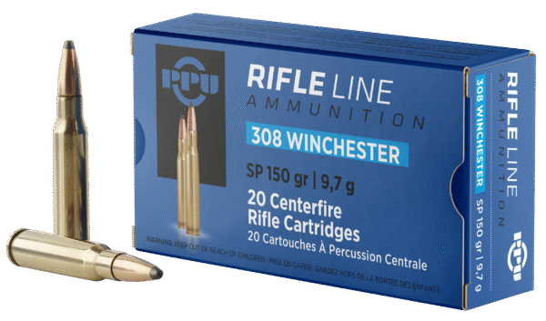 PPU PP3081 Standard Rifle  308Win 150gr Soft Point 20 Per Box/10 Case