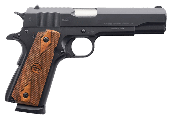 Charles Daly 440169 1911 Field Grade 9mm Luger 10+1, 5" Stainless Steel Barrel, Black Serrated Steel Slide, Black Steel Frame w/Beavertail, Walnut Diamond Checkered Grip