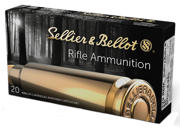Sellier & Bellot SB222A Rifle  222Rem 50gr Soft Point 20 Per Box/60 Case